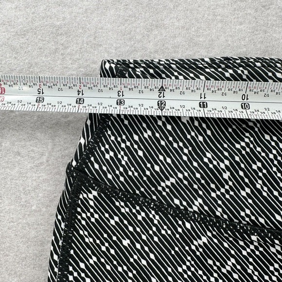 Nike Women Black White 7/8 Length Leggings Mesh Panels Yoga Pants Womens‎ Med - Picture 8 of 11